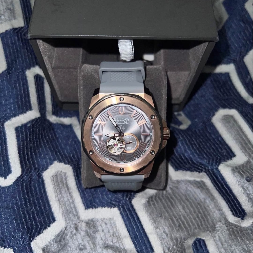 Bulova Black and Gold Watch